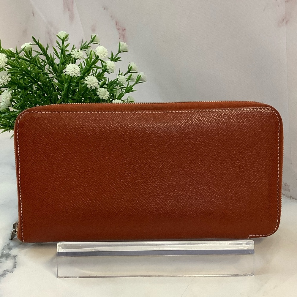 GUC Hermes Leather Zip Wallet